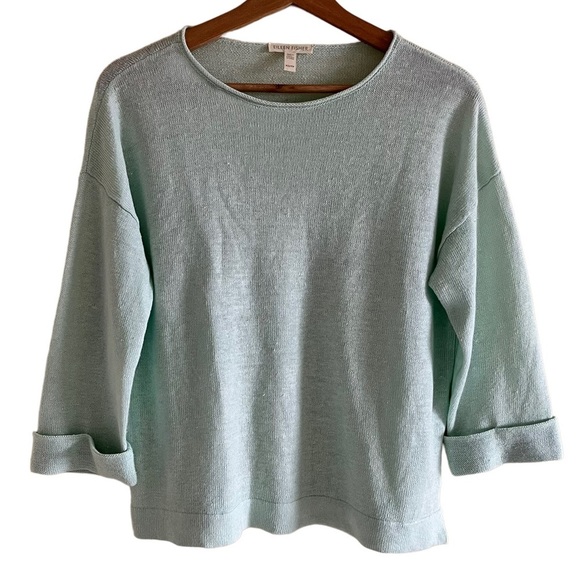 Eileen Fisher Light Green Blouse - Picture 2 of 5